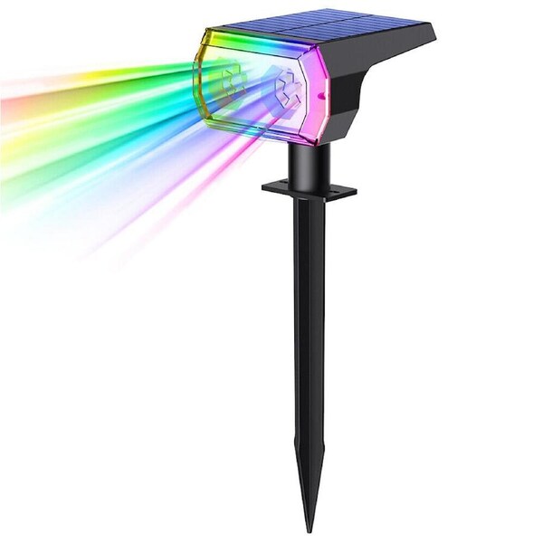 RGB Solar Spot Lights LED Garden Outdoor Pathway Lawn Fence Lamp Spotlight Light 4pcs RGB