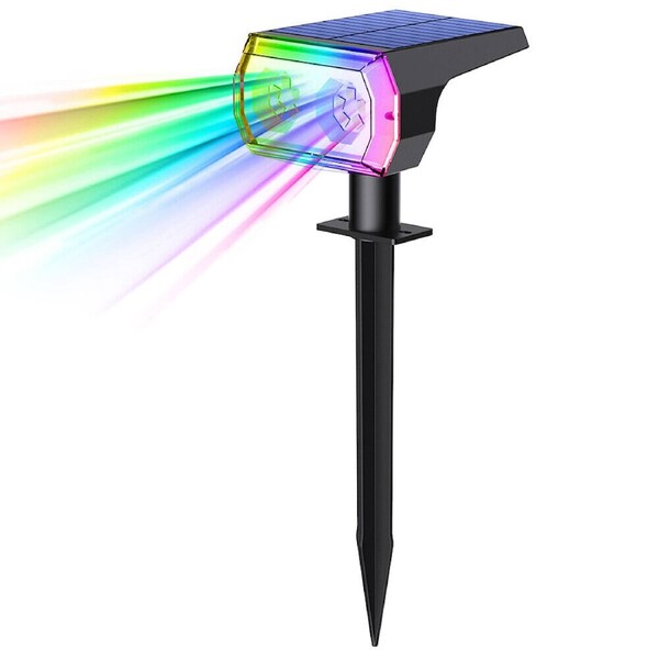 RGB Solar Spot Lights LED Garden Outdoor Pathway Lawn Fence Lamp Spotlight Light 1pcs RGB