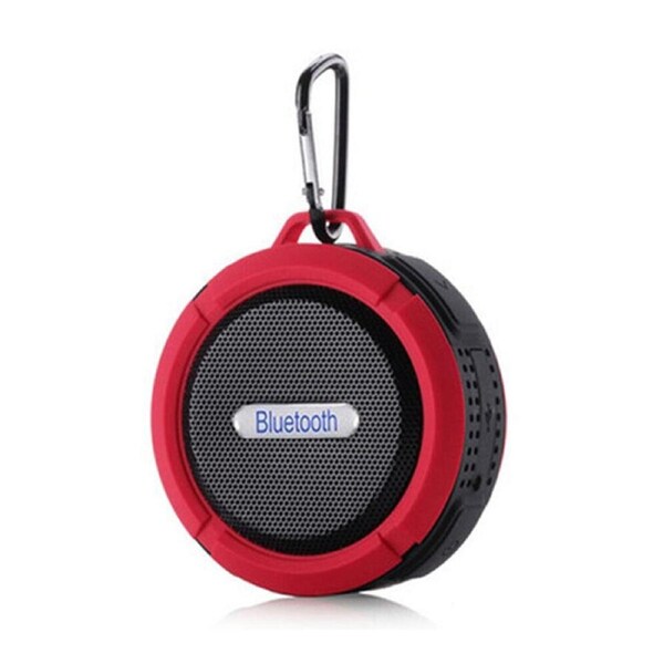 Portable Shower Handsfree Bluetooth Waterproof Music Speaker Wireless Car Red