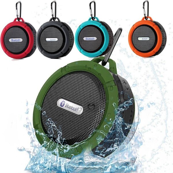 Portable Shower Handsfree Bluetooth Waterproof Music Speaker Wireless Car Orange