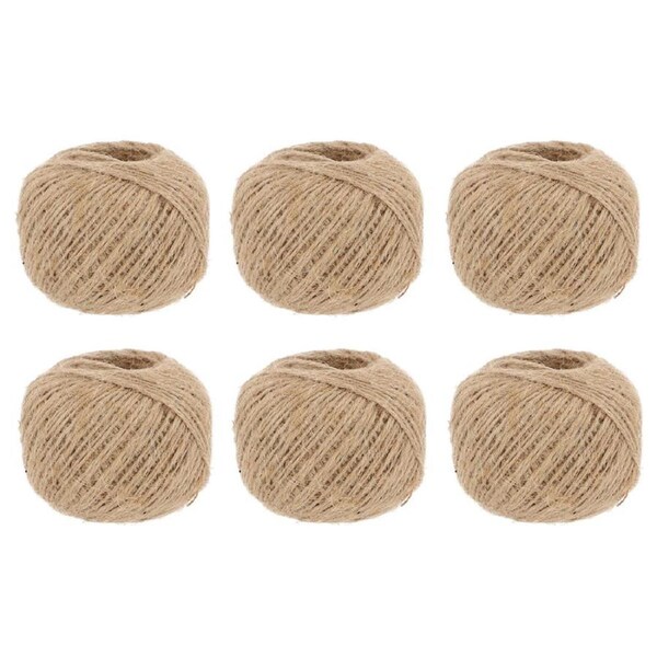 6PK Esschert Design Jute Twine 100m Indoor/Outdoor Holder Plant Support Brown
