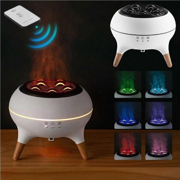 Simulated Flame Aromatherapy Machine Home Desktop Colorful Light Humidification Aromatherapy Machine