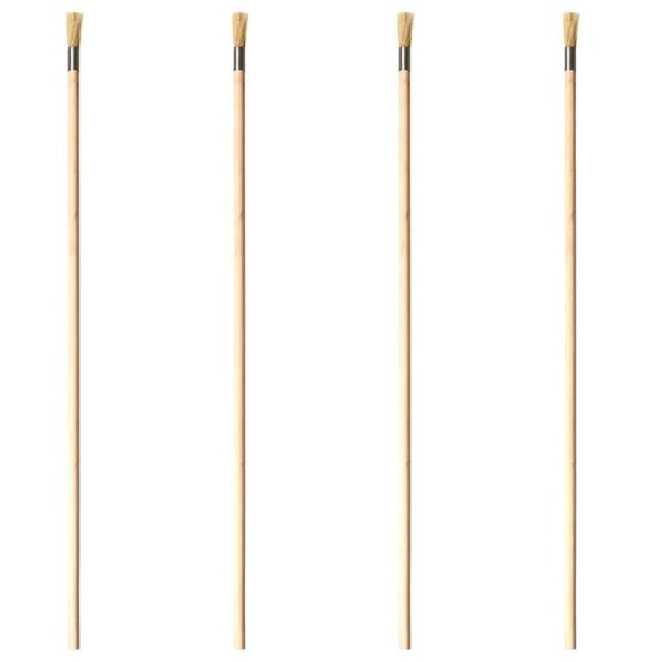 4PK Esschert Design Long Terrarium Brush w/ Wooden Handle Garden Tool 78cm NTRL