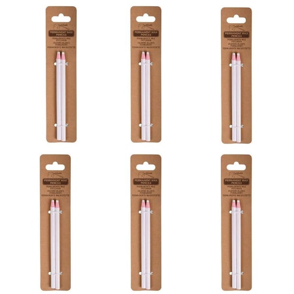 6x 2pc Esschert Design Plant Label Marker Pencils Garden Outdoor Accessory White