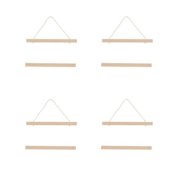 4PK Esschert Design Wooden Poster Hanger Home/Indoor Organiser Small Natural
