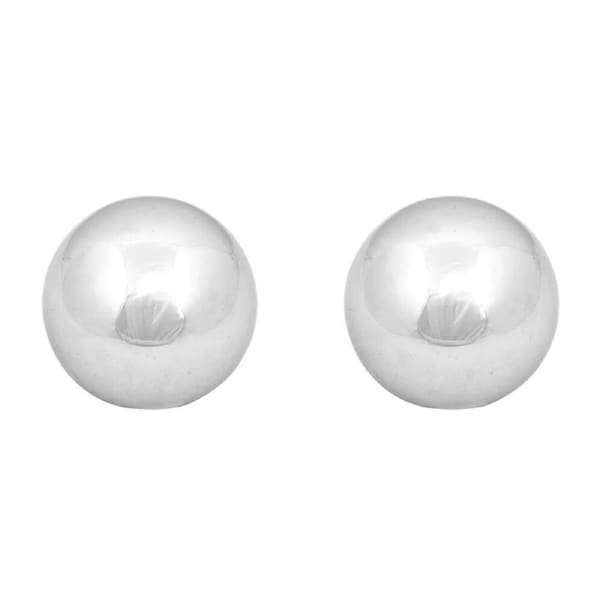 2PK Esschert Design Stainless Steel Gazing Globe Garden Decoration Small Silver