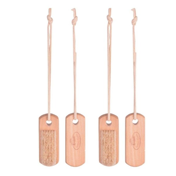 2PK Esschert Design Nail Brush w/ Hang Rope Gardening Accessory 11.2cm Brown