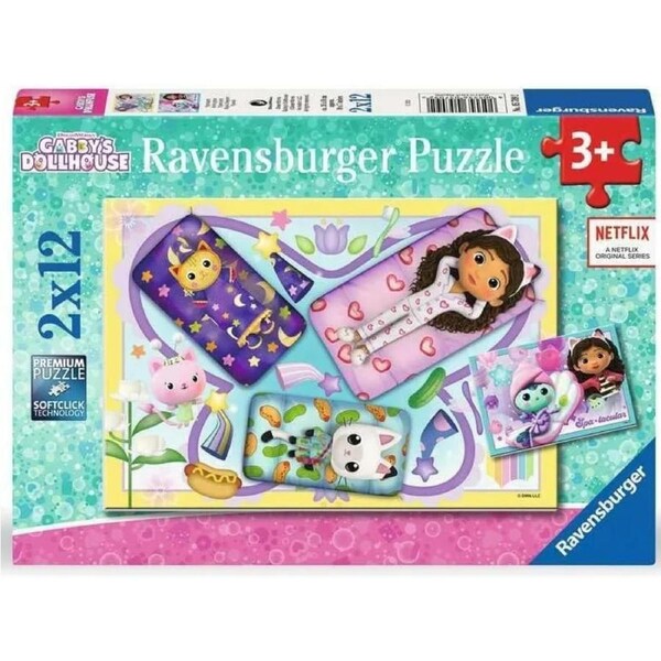 Ravensburger - Gabby's Dollhouse Magical Sleepover Puzzle 2x12pc