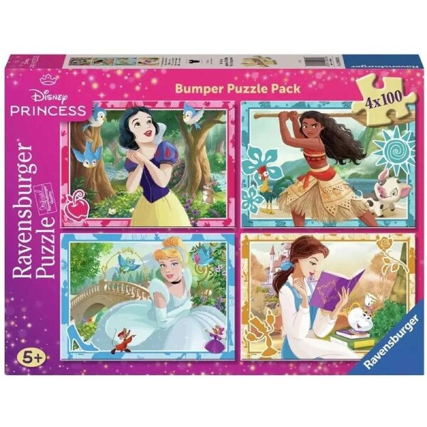 Ravensburger - Disney Princess Bumper Puzzle Pack 4x100pc