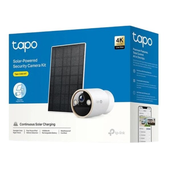 TP-Link Tapo C460 4K Solar-Powered Security Camera Kit