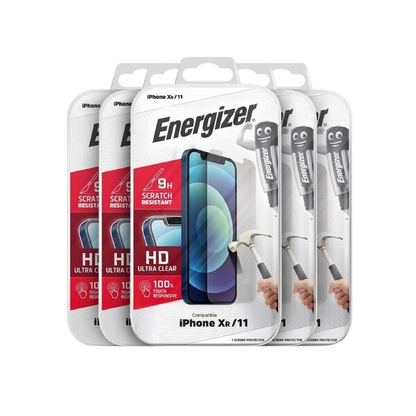 Bulk Pack of 10 ENERGIZER Glass Screen Protector For iPhone IPXRGLASSX10