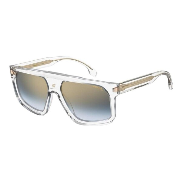 Carrera Unisex 1061/S Crystal Frame Blue Gold Lens 59mm Flat Top Shield Style