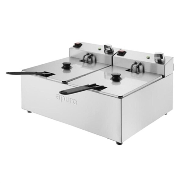 Apuro Double Fryer - 2x5Ltr - 2x2.8kW