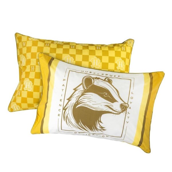 Harry Potter - Hufflepuff Portrait Checkered Pillowcase 2-Pack