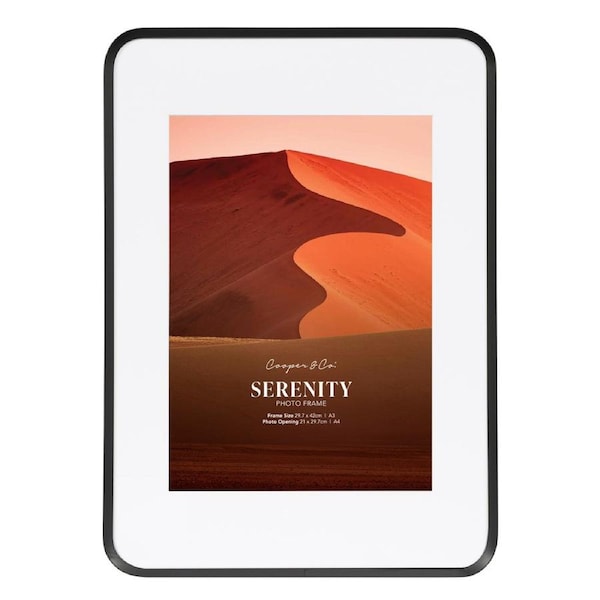 Cooper & Co. Serenity A3 Mat to A4 Photo Frame Black