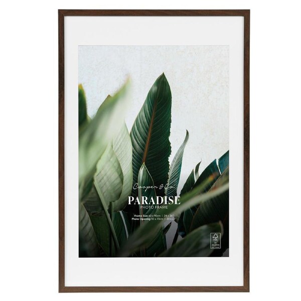Cooper & Co. 60x90cm Mat to 50x70cm Premium Paradise Wooden Photo Frame Walnut