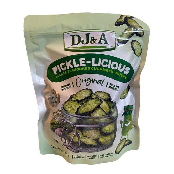 DJ&A Pickle-Licious Pickle Flavoured Crisps 200g