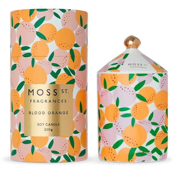 Moss St. Blood Orange Large Ceramic Candle 320g