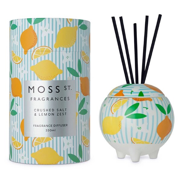 Moss St. Crushed Salt & Lemon Zest Large Ceramic Diffuser 350ml