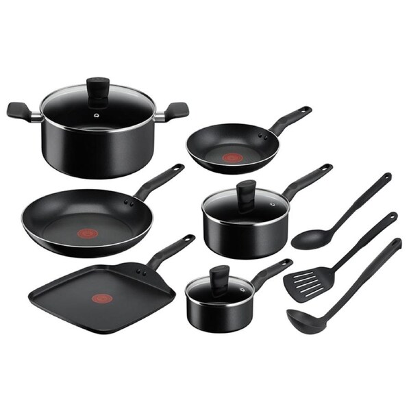 Tefal Essential Non-Stick 6 Piece Cookware Set with Utensils A500S917