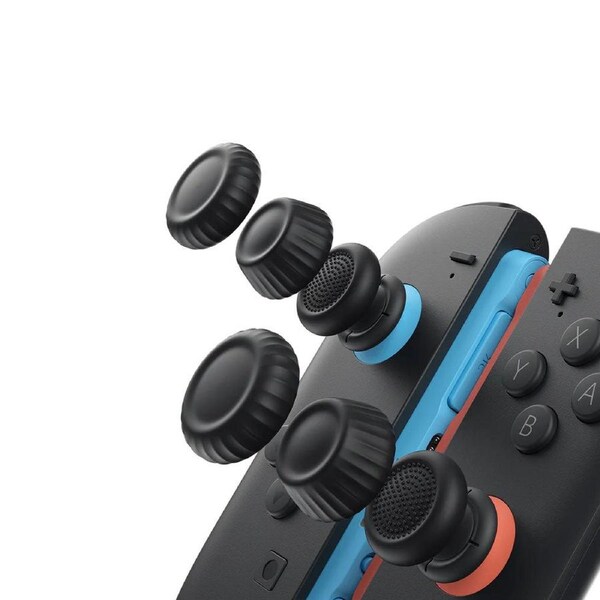 JSAUX Multi-Mode Joystick Cap and Thumb Grip with Lever Guard Set for Switch 2 Black