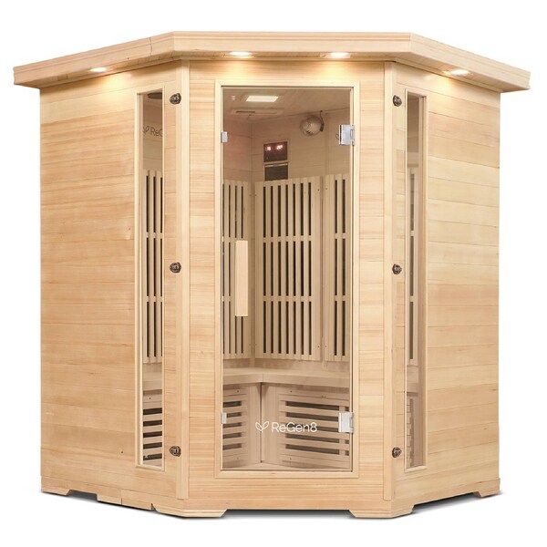 ReGen8 Quadro Corner - 4 Person 2640W Infrared Sauna