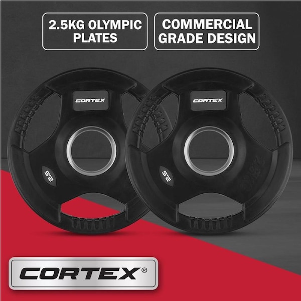 CORTEX 2.5kg Tri-Grip V2 50mm Olympic Plates (Pair)