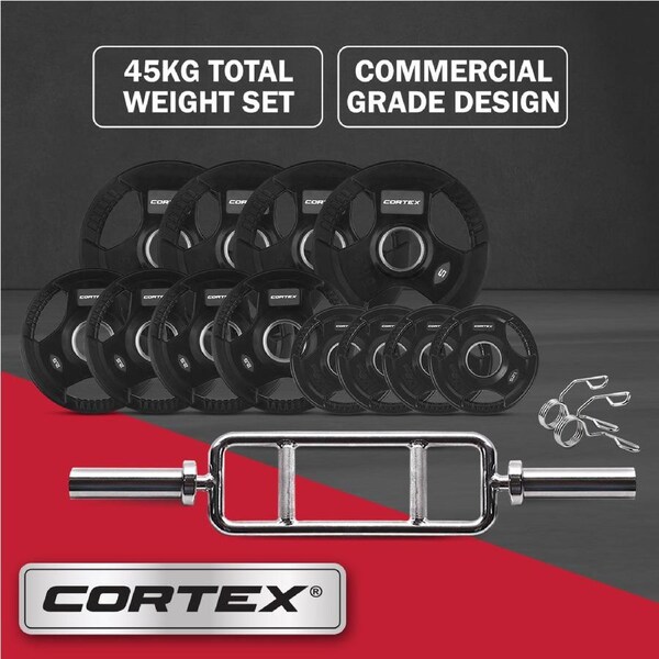 CORTEX 45kg Tri Bar V2 50mm Olympic Weight Set
