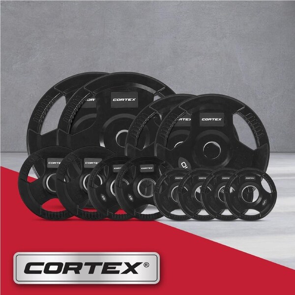 CORTEX 80kg Tri-Grip V2 50mm Olympic Plate Set