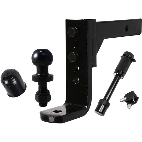 4000KG Adjustable Height Tow Hitch Ball Towbar Drop Mount Tongue Trailer Tow Bar