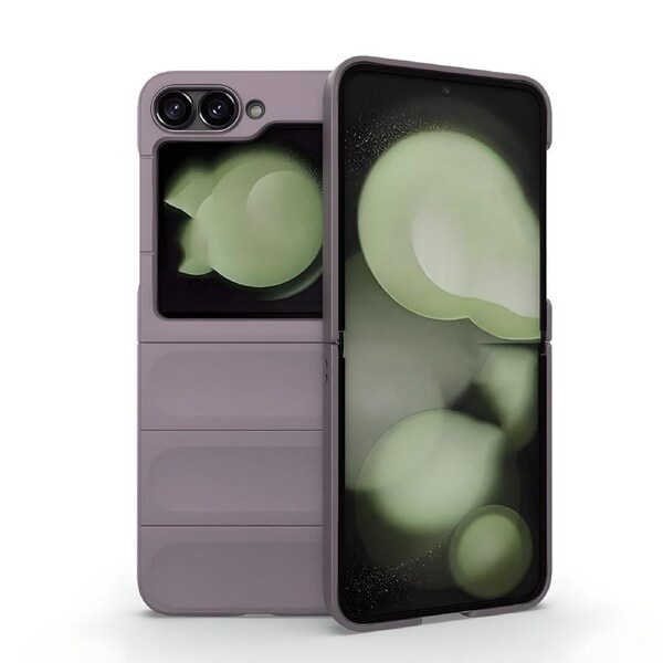 For Samsung Galaxy Z Flip7 FE Case, Wavy Shielding Cover, Purple