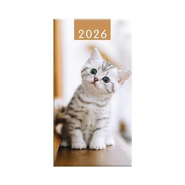 2026 Diary Fashion Slim Week to View Kittens, Design Group YCORDIA4A006