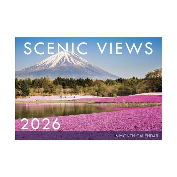2026 Calendar Scenic Views 16-Month Horizontal Wall, Design Group CAL26015
