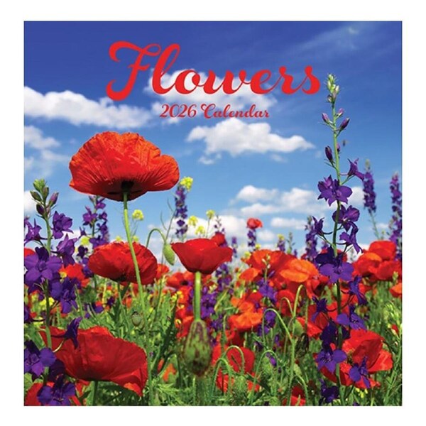 2026 Calendar Flowers Square Wall, Design Group CAL26039