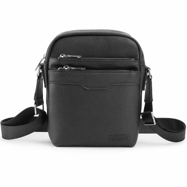 Men’s Republic Deluxe Stylish Cross Body Sleek Bag Sling/Travel - Black