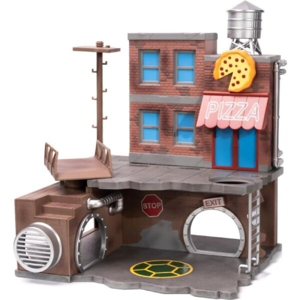 Tmnt Jada Toys - Teenage Mutant Ninja Turtles Nanoscene Turtle Lair with 4 Figures Scale Diecast Set