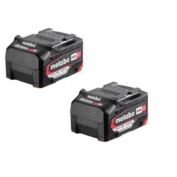 NEW GENUINE METABO 18V 5.2AH LIHD BATTERY PACK 625028000 X 2