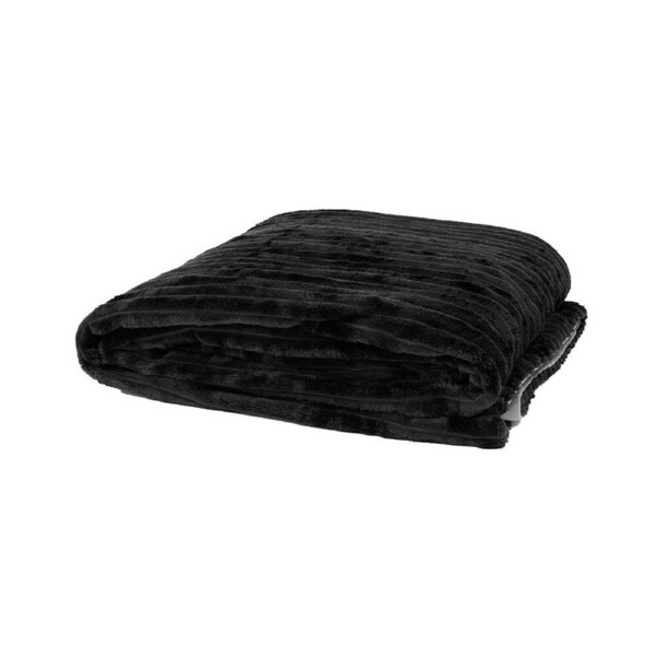 Bambury Channel Warm Sofa Blanket Soft Bedroom Throw 150x200cm Charcoal