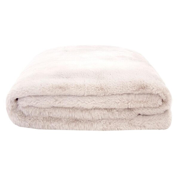 Bambury Frida Warm Sofa Blanket Soft Faux Fur Bedroom Throw 150x200cm Snow