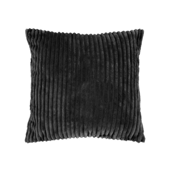 Bambury Channel Square Sofa Cushion Decorative Throw Pillow 50x50cm Charcoal
