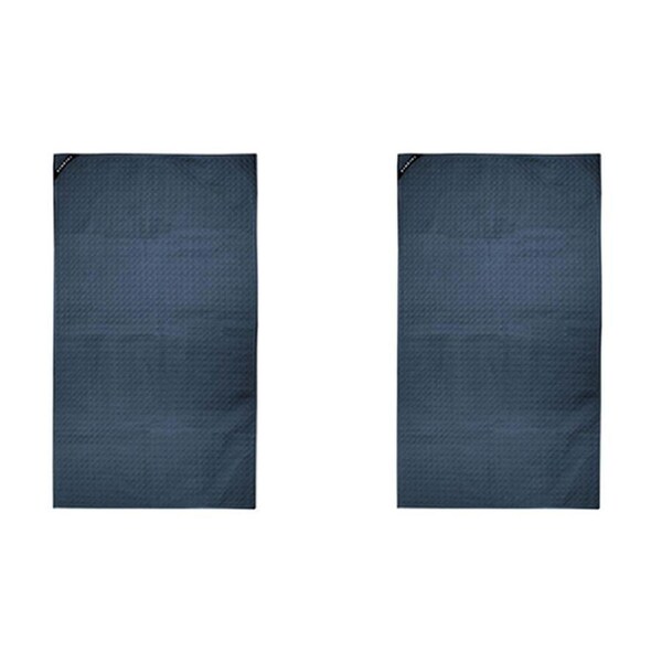 2PK Bambury Matrix Absorbent Microfibre Gym Towel Lightweight 40x70cm Denim