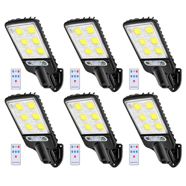 CLORA 6pack LED Solar Flood Light Motion Sensor Security Wall Yard Street Outdoor Lamp