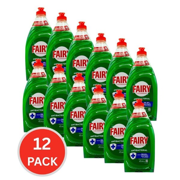 Fairy Dishwashing Liquid Antibacterial Ultra Concentrate 475ml (12x Pack)