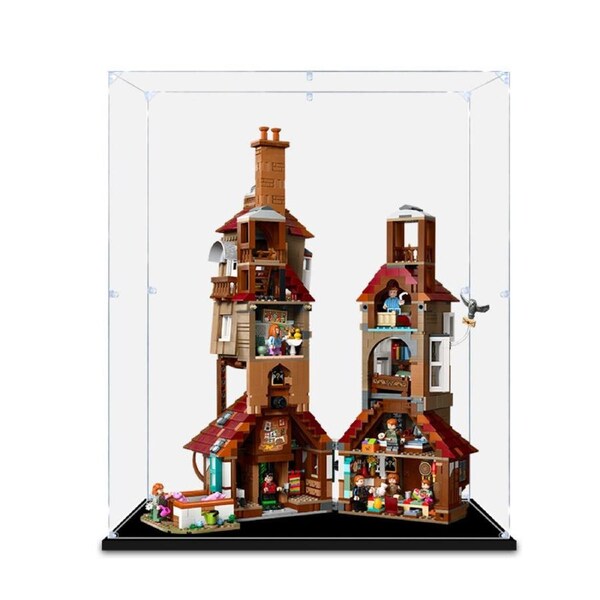 Acrylic Display Case for LEGO 76437 Harry Potter The Burrow Collector's Edition Unfolded Figure Storage Box Dust Proof Glue Free