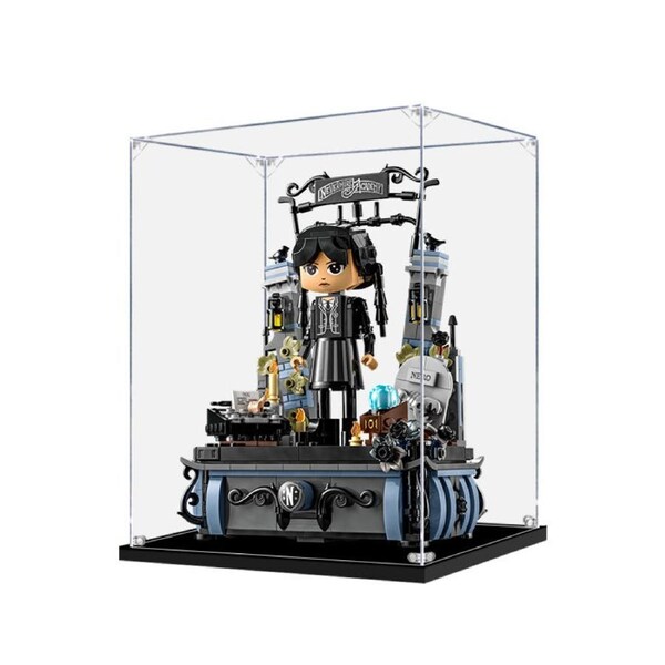 Acrylic Display Case for LEGO 76780 Wednesday Addams Figure Storage Box Dust Proof Glue Free