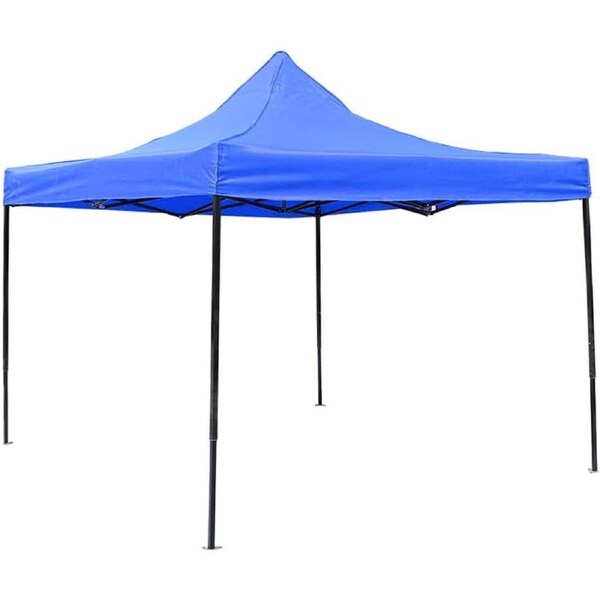 3x3m Outdoor Retractable Sunshade Awning - 2m Height Oxford Cloth Tent for Night Market Stalls