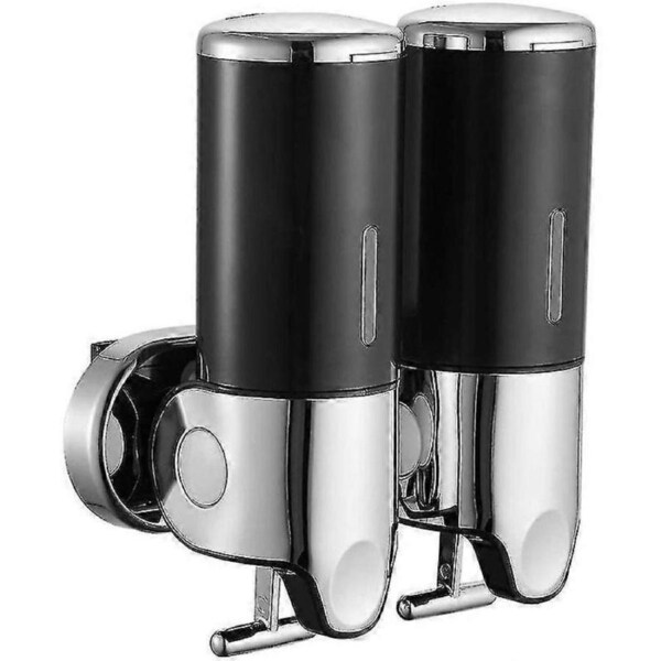 Soap Dispenser Wall Mounting Manual Double Lotion Dispenser Disinfectant Dispenser Wall Stainless Steel Hand Washing Dispenser Chrome Refillab