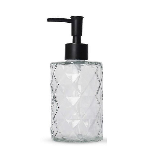 \u200b2-Pack Glass Soap Dispenser Set - 11oz Refillable Bottles for Sanitizer\u200b