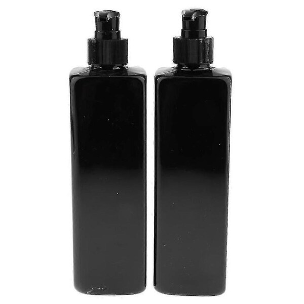 2pcs 500ml Large Empty Black Plastic Bottles Lotion Pumps Great For Dispensing Black Pump 500ml