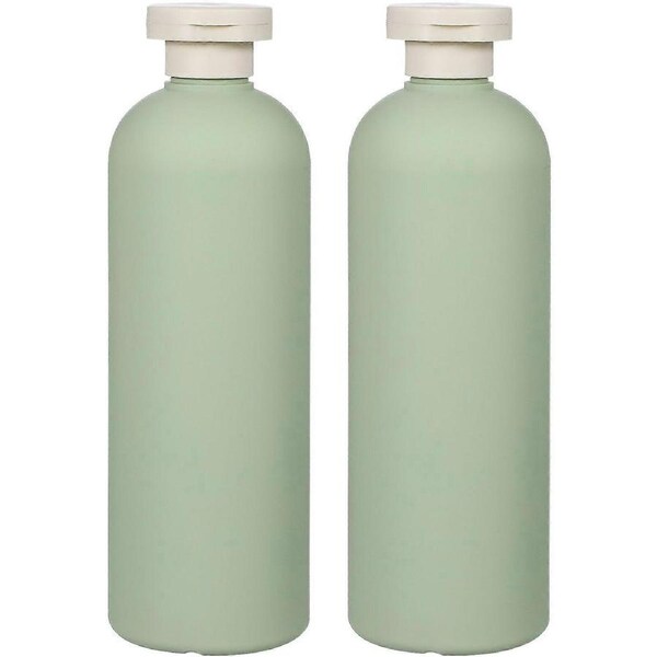 2pcs Squeeze Bottles Refillable Travel Bottles Lotion Bottles with Flips Caps for Creams Shampoo(400ml)